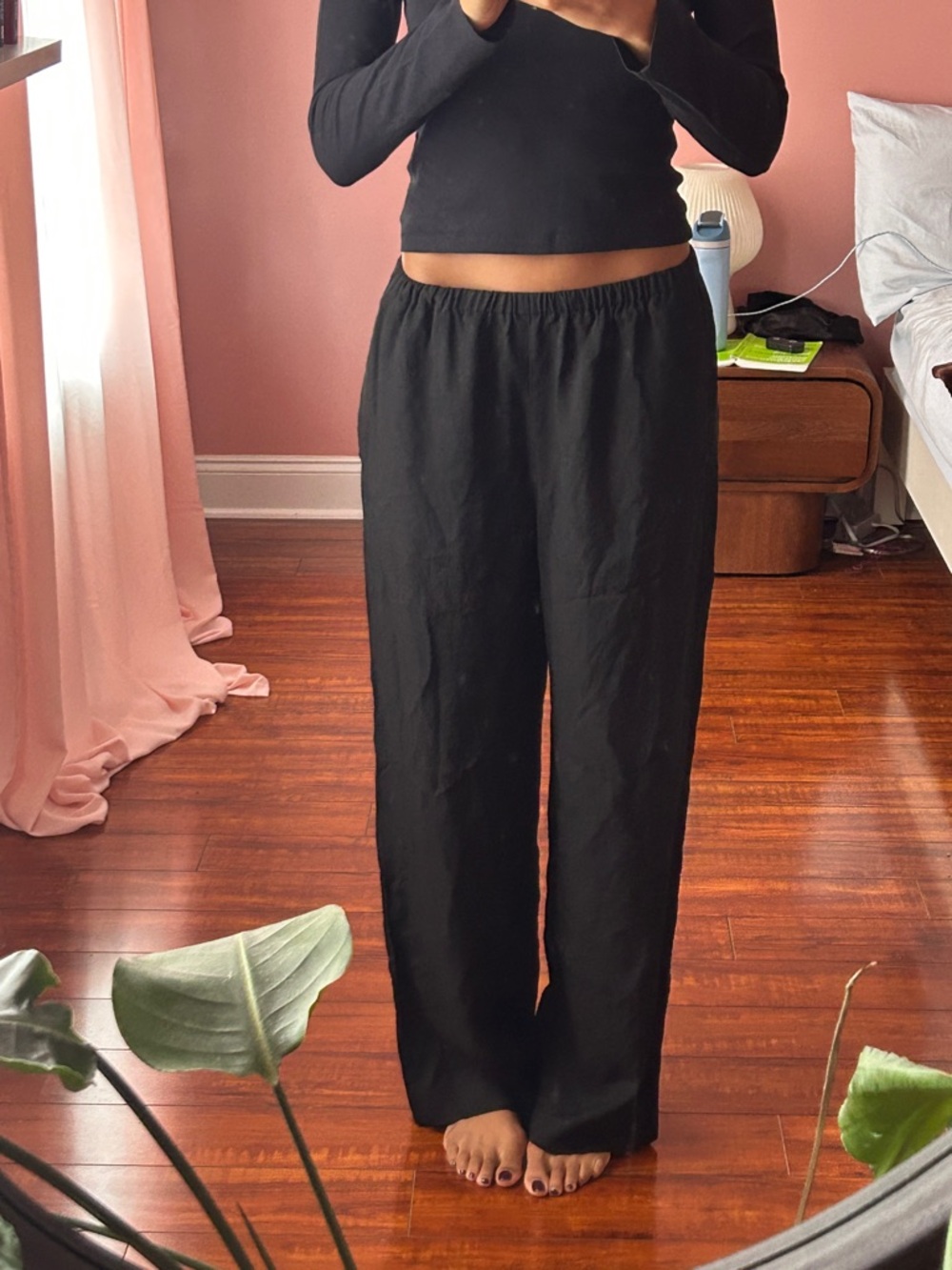 Banana Republic Black Wide-Leg Pants